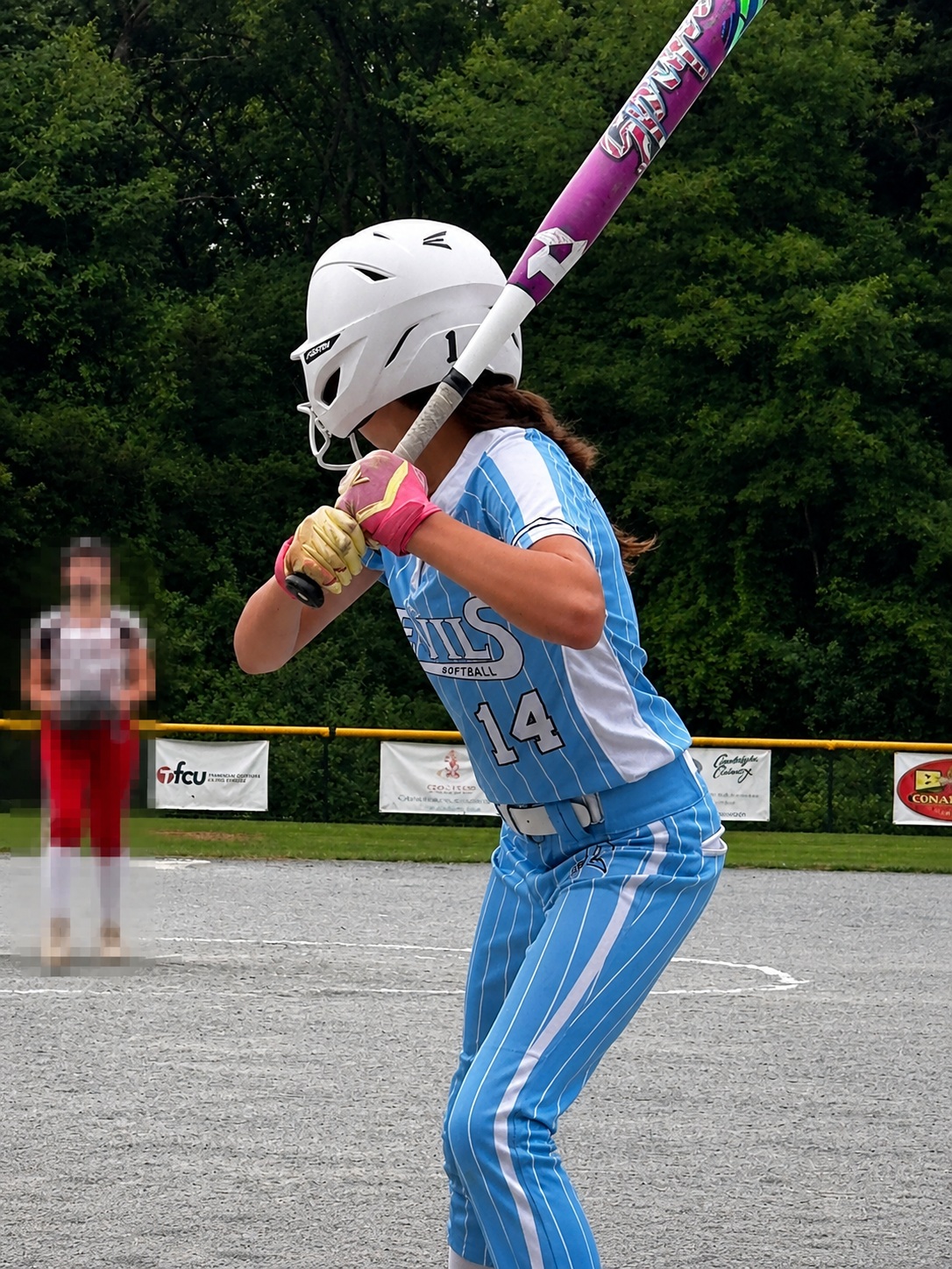 Metrowest Devils hitter preparing for a pitch